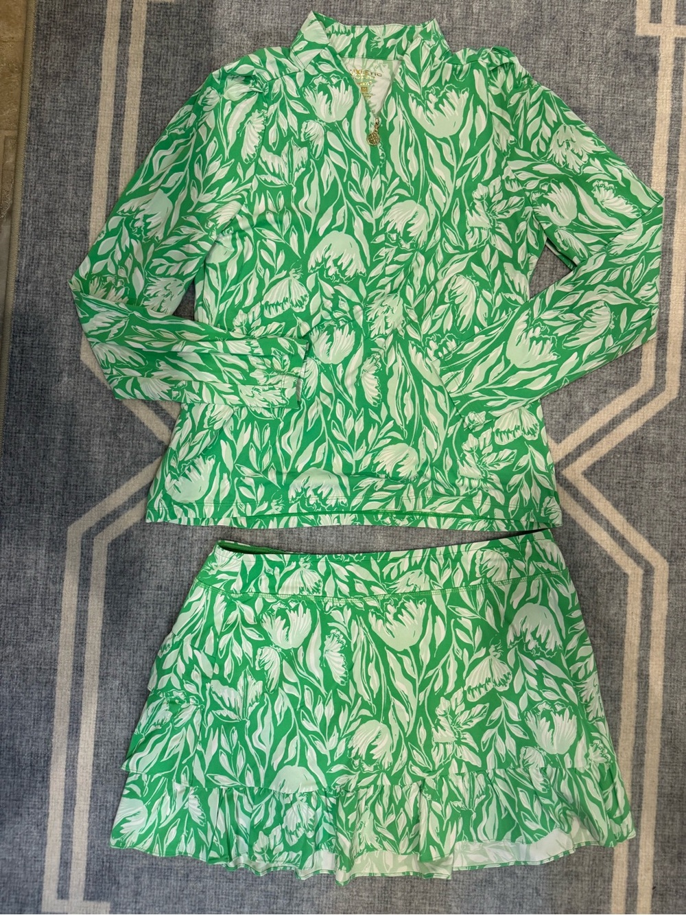 Lilly Pulitzer Luxletic Tulip to Tango Cascadia Skort Set NWOT